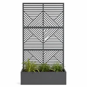 Wholesale Metal Privacy Screen Planter Front View