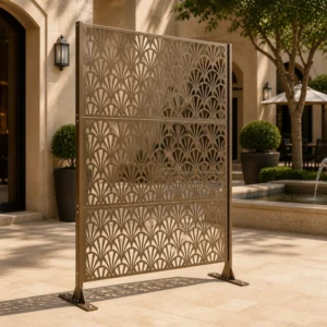 Galvanized Steel Fan-Pattern Privacy Screen - PF-01 gallery image