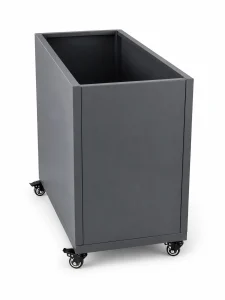 Metal Rolling Planter Box Front Right View