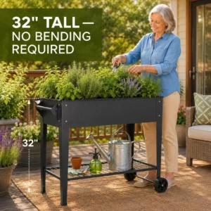 Inch Tall Elevated Raised Garden Bed No Bending
