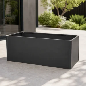 Outdoor Charcoal Metal Raised Planter Box Patio