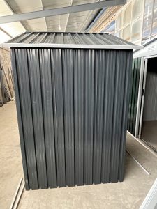 Metal Garden Shed with Shelving and Apex Roof, 122x305x207 cm gallery image