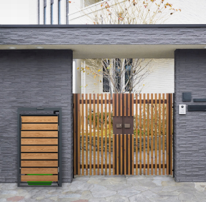 Metal Wheelie Bin Storage Enclosure with Lift-Up Lid gallery image