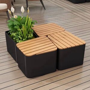Modular Outdoor Planter Seating Set