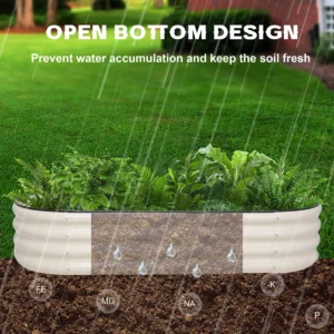 Open Bottom Raised Garden Bed Drainage System
