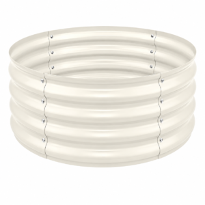 Oyster White Corrugated Steel Garden Bed