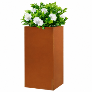 Tall Square Corten Steel Planter
