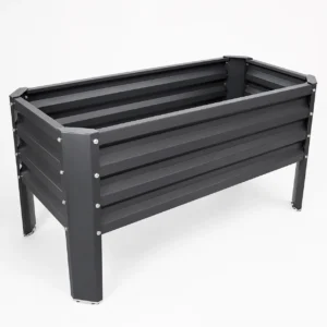 Corrugated Metal Raised Garden Bed Angled View