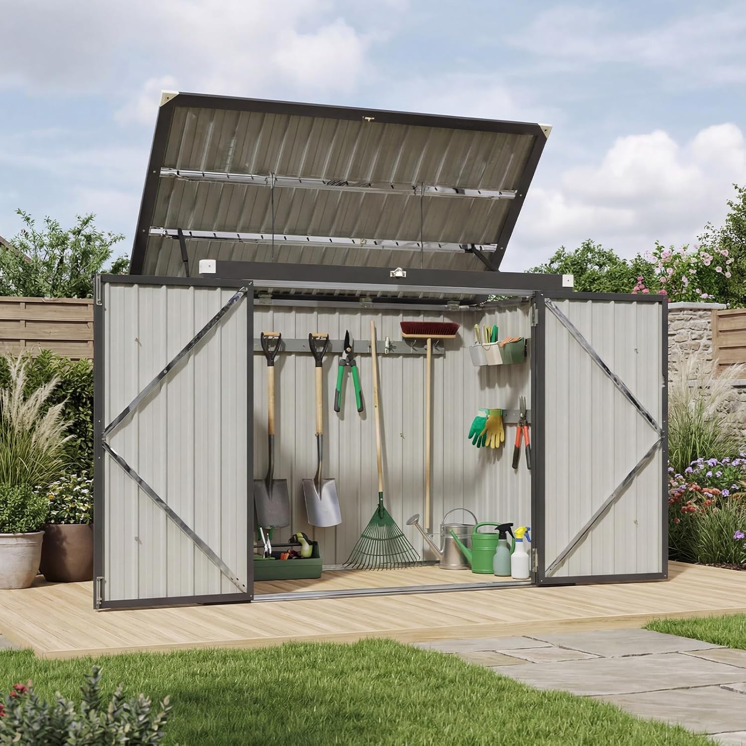 Garden Tool Metal Storage Shed