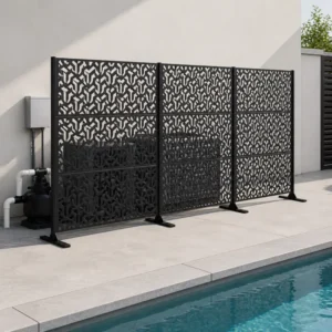 Galvanized Steel Fan-Pattern Privacy Screen - PF-02 gallery image