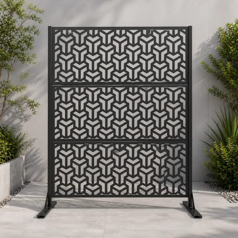 Galvanized Steel Fan-Pattern Privacy Screen - PF-02