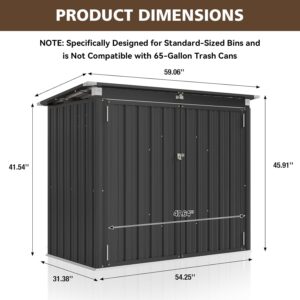 Metal Trash Can Shed Product Dimensions