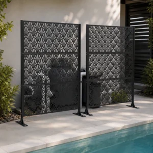 Galvanized Steel Fan-Pattern Privacy Screen - PF-01 gallery image