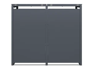 Double Wheelie Bin Storage Cabinet Back View