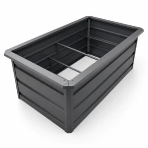 Reinforced Metal Raised Garden Bed Angled View