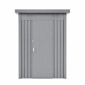 Galvanized Steel Garden Storage Shed with Lockable Door