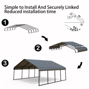 12 X 20 Ft Heavy Duty Metal Carport Easy Installation Guide