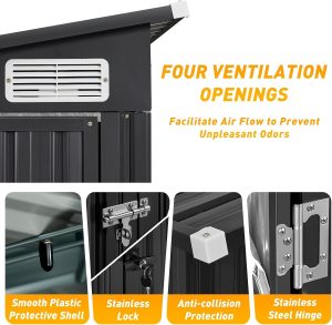 Metal Storage Shed Ventilation Lock Hardware Details