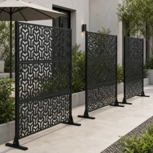 Galvanized Steel Fan-Pattern Privacy Screen - PF-02 gallery image