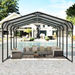 12 X 20 Ft Metal Carport Outdoor Patio Use