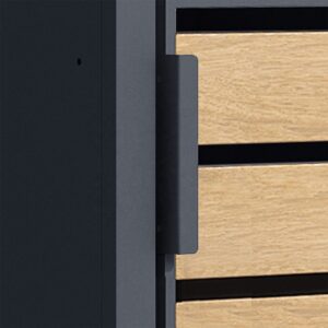 Metal Wheelie Bin Storage Enclosure with Lift-Up Lid gallery image