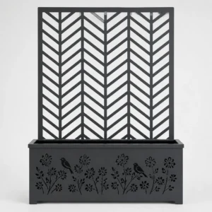 Wholesale Metal Privacy Screen Planter Front View
