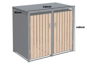 Trash Bin Storage Cabinet Size Chart