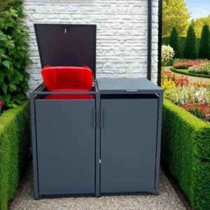 2-Compartment 240L Wheelie Bin Enclosure