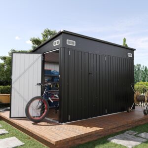 Large Galvanized Steel Storage Shed for Bikes