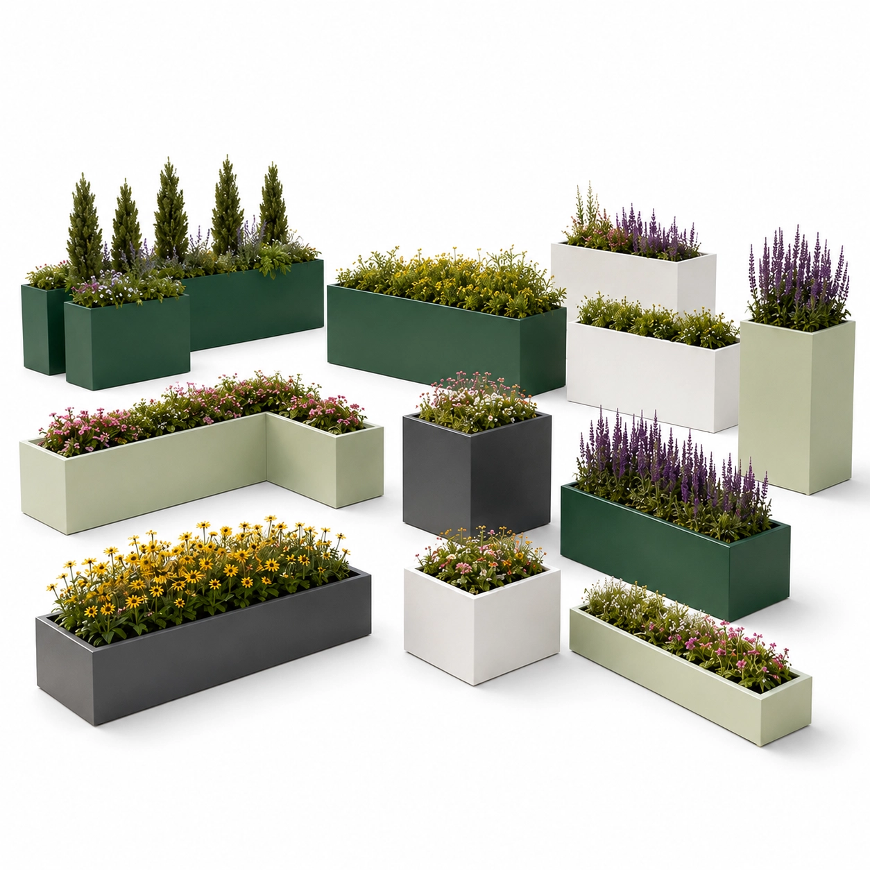 Custom Metal Planter Box Galvanized Steel Garden Planters