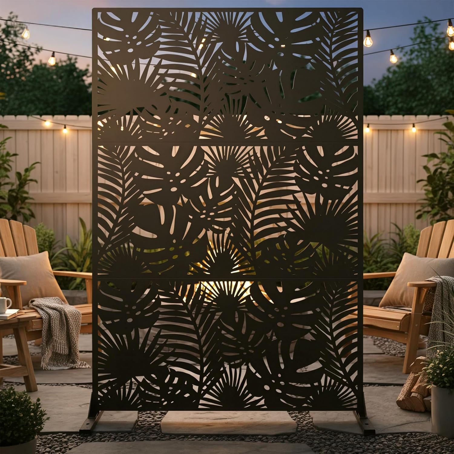 Galvanized Steel Fan-Pattern Privacy Screen - PF-01