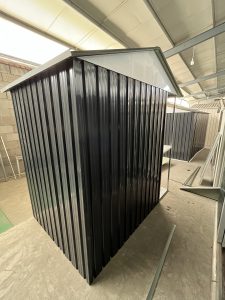 Metal Garden Shed with Shelving and Apex Roof, 122x305x207 cm gallery image
