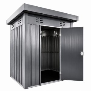 Metal Storage Shed Open Door View