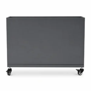 Powder-Coated Steel Planter Box with Wheels