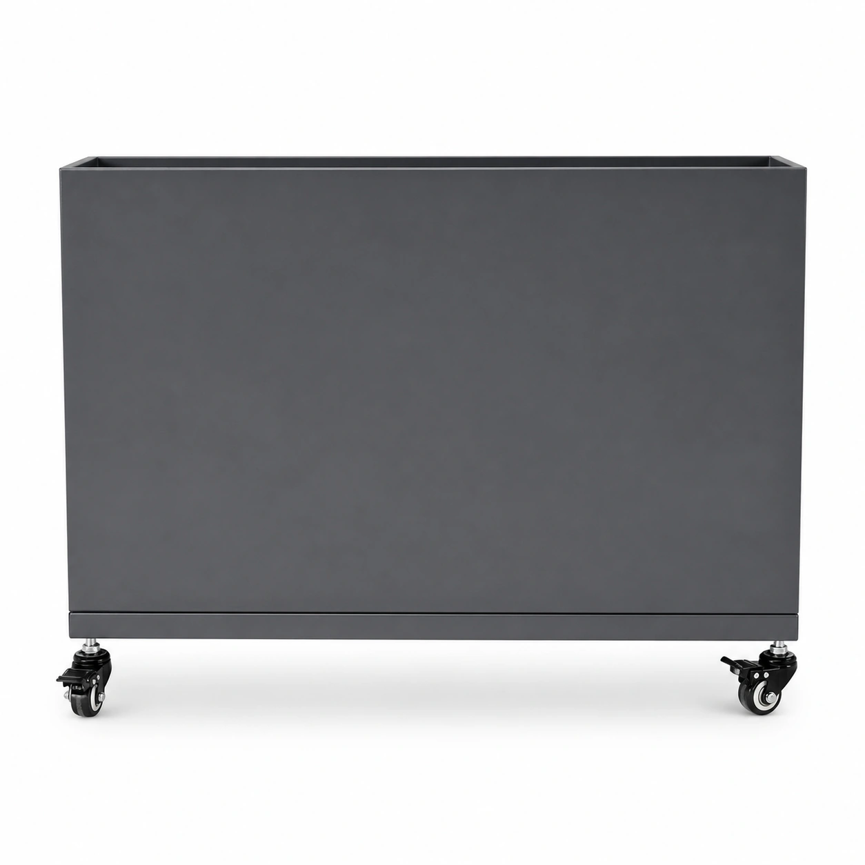 Metal Rolling Planter Box Side View