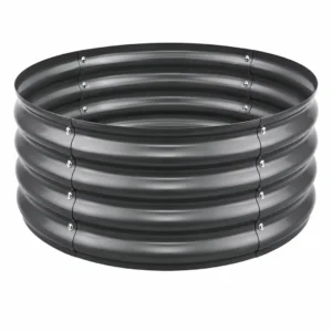 Black Corrugated Steel Raised Garden Bed