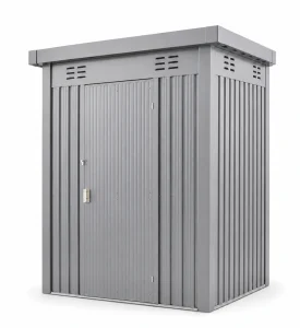 Gray Metal Outdoor Storage Shed Main Image