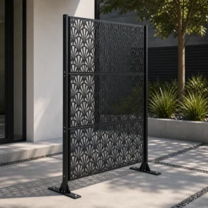 Galvanized Steel Fan-Pattern Privacy Screen - PF-01 gallery image