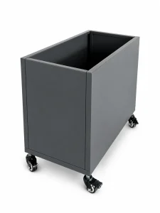 Metal Rolling Planter Box Front Left View