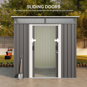 Metal Storage Shed Sliding Door Design