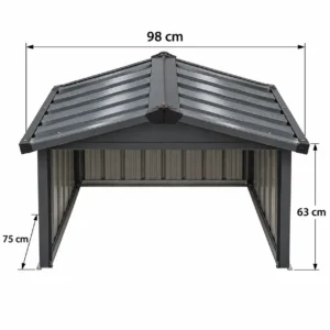 Robot mower garage dimensions 98 x 75 x 63 cm